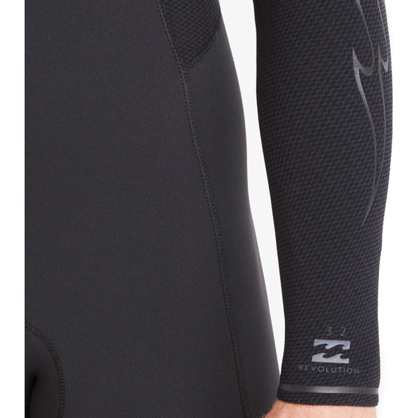 2024 Billabong Mens Revolution 4/3mm Chest Zip Wetsuit ABYW100177 - Sort